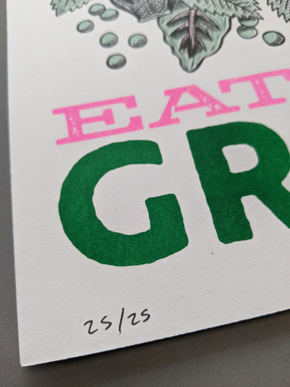 Eat Your Greens Risograph