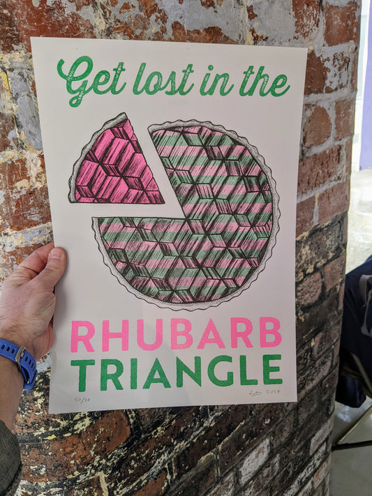 Rhubarb Triangle Risograph